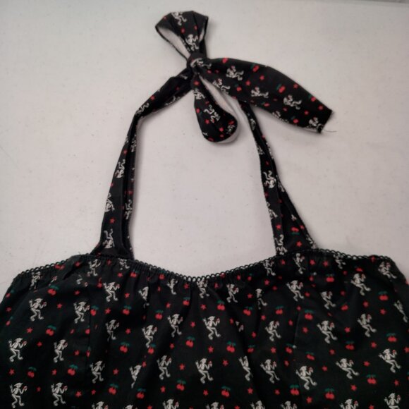 Vintage 1990s Social Distortion Halter Top Shirt 2XL Skelly Skeleton Punk Ties - Picture 9 of 13